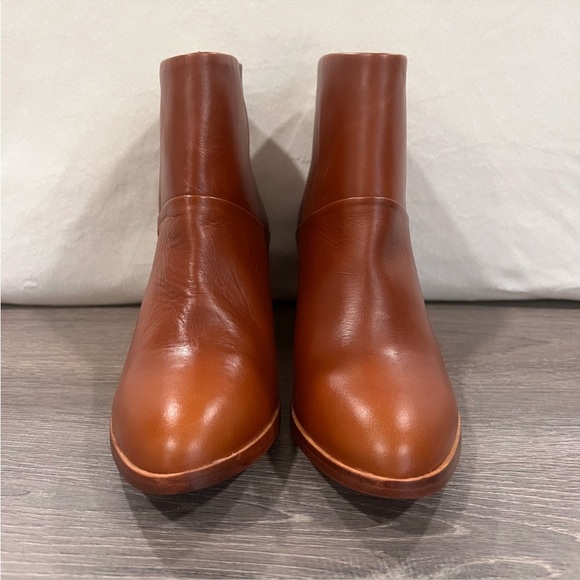 NISOLO Dari Leather Heeled Back Zip Boots in Color “Brandy” Size 8.5 - Picture 3 of 13